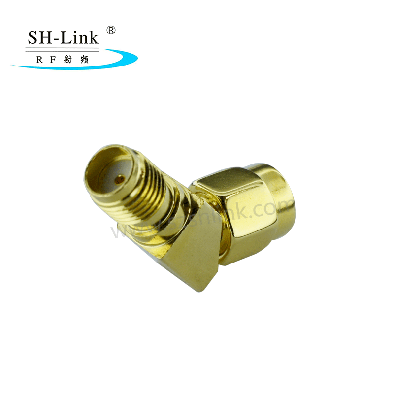 RF coaxial 135 degree SMA female adaptor, SMA female to SMA male adaptor